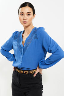 Chemise détails ajourés femme