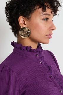 Chemisier col montant femme