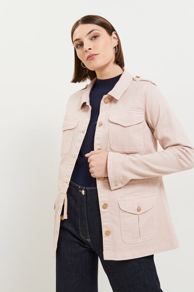 Veste saharienne denim femme