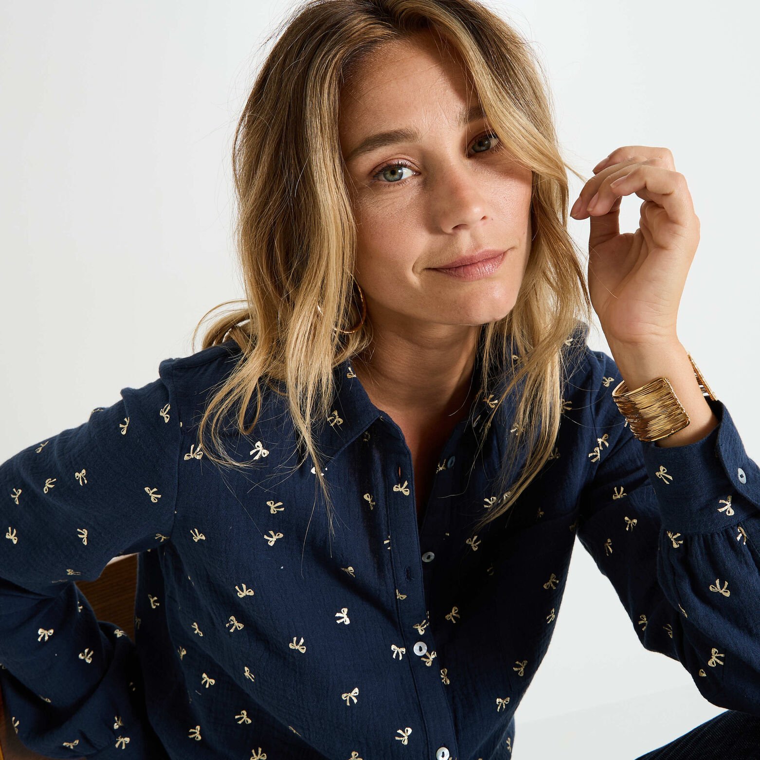 Chemise en gaze de coton femme