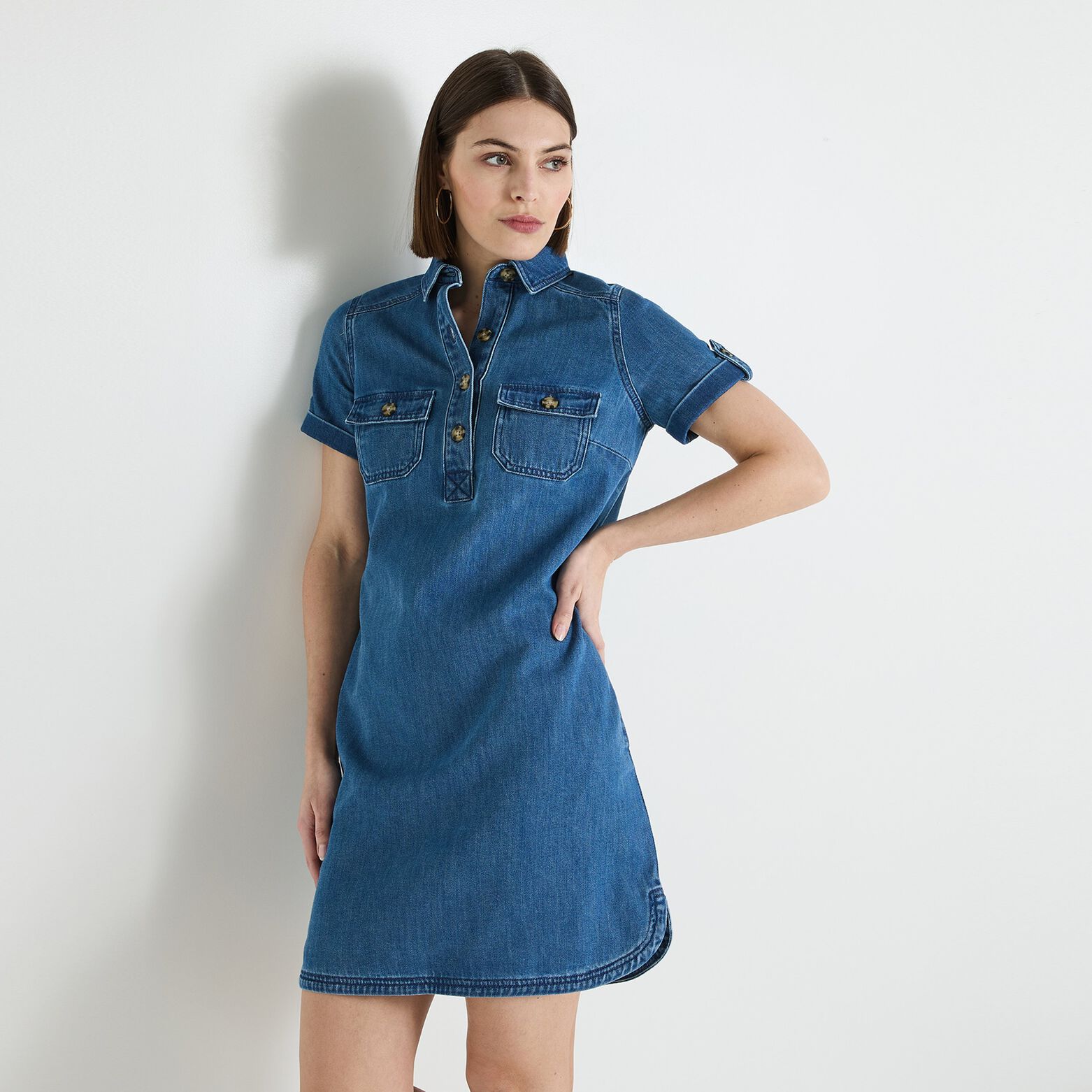 Robe en denim femme