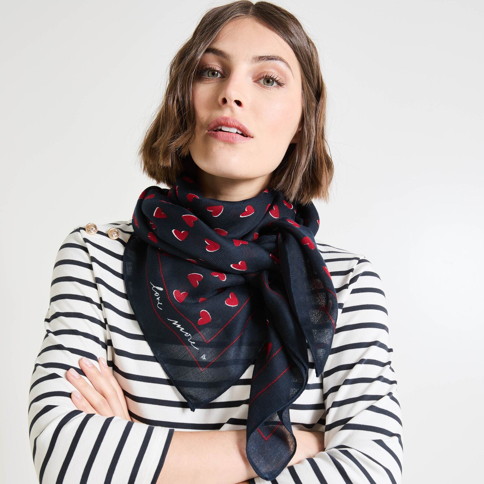 Foulard carré imprimé femme