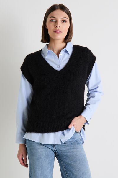 Pull sans manches femme