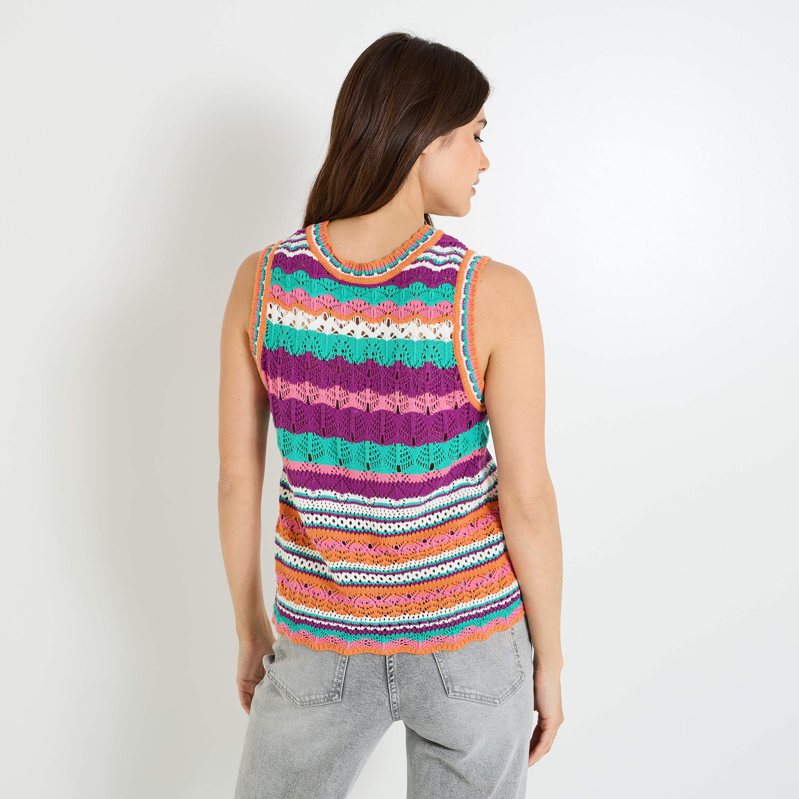 Pull sans manches femme