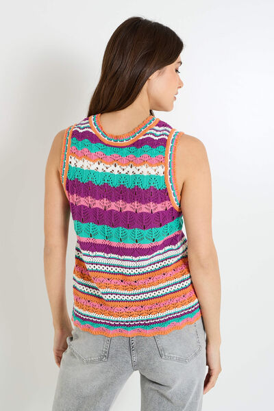Pull sans manches femme