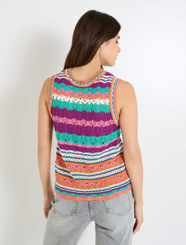 Pull sans manches femme