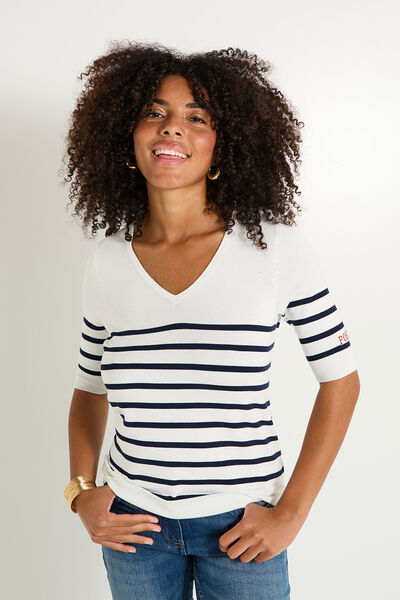 Pull manches courtes femme