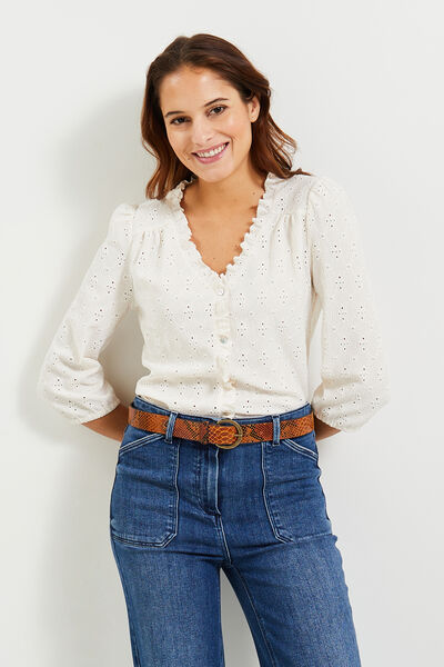 Tshirt maille ajourée femme