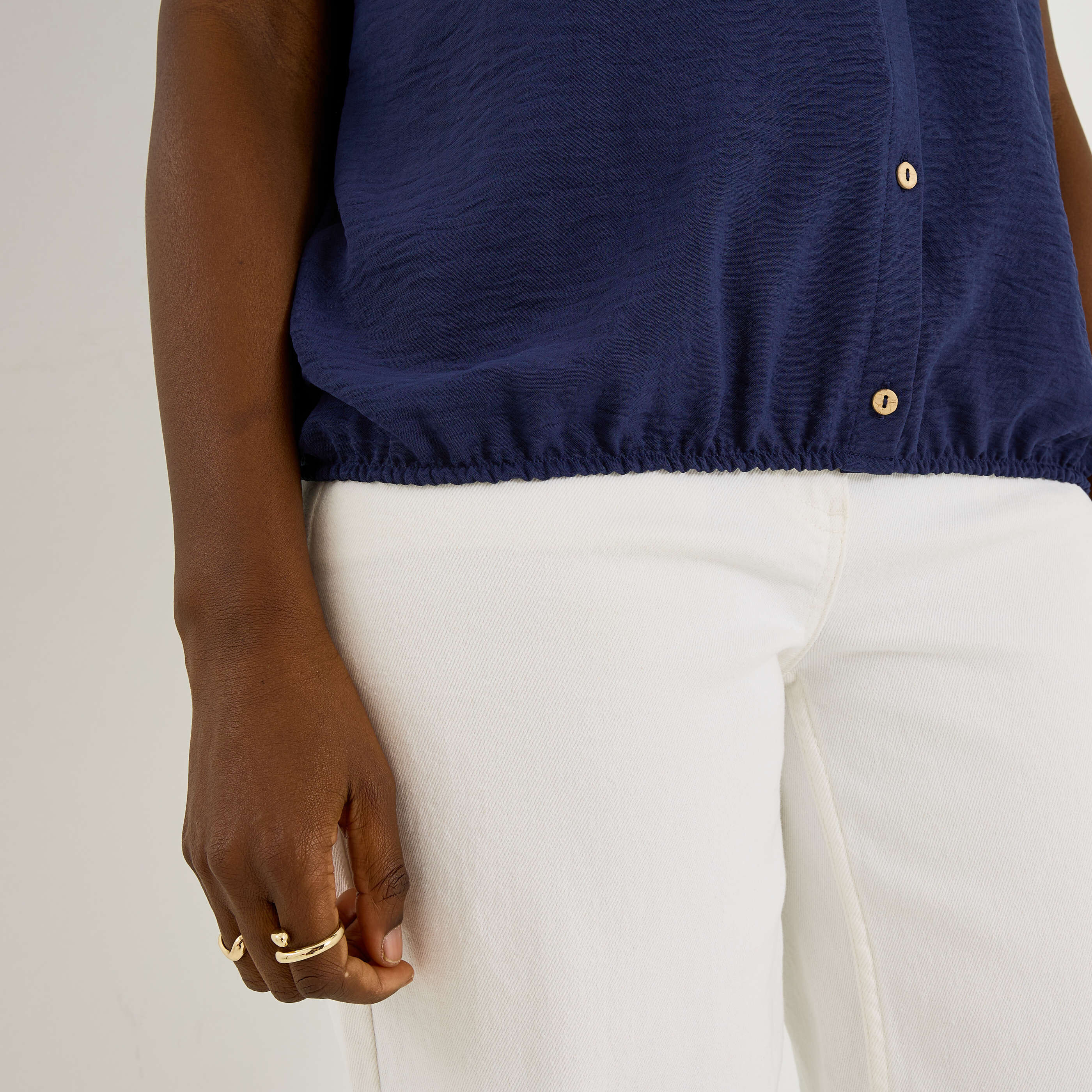 Chemise fluide manches courtes femme