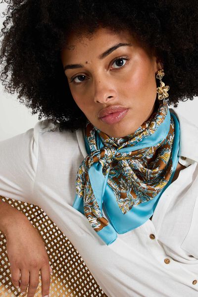 Foulard carré satin femme
