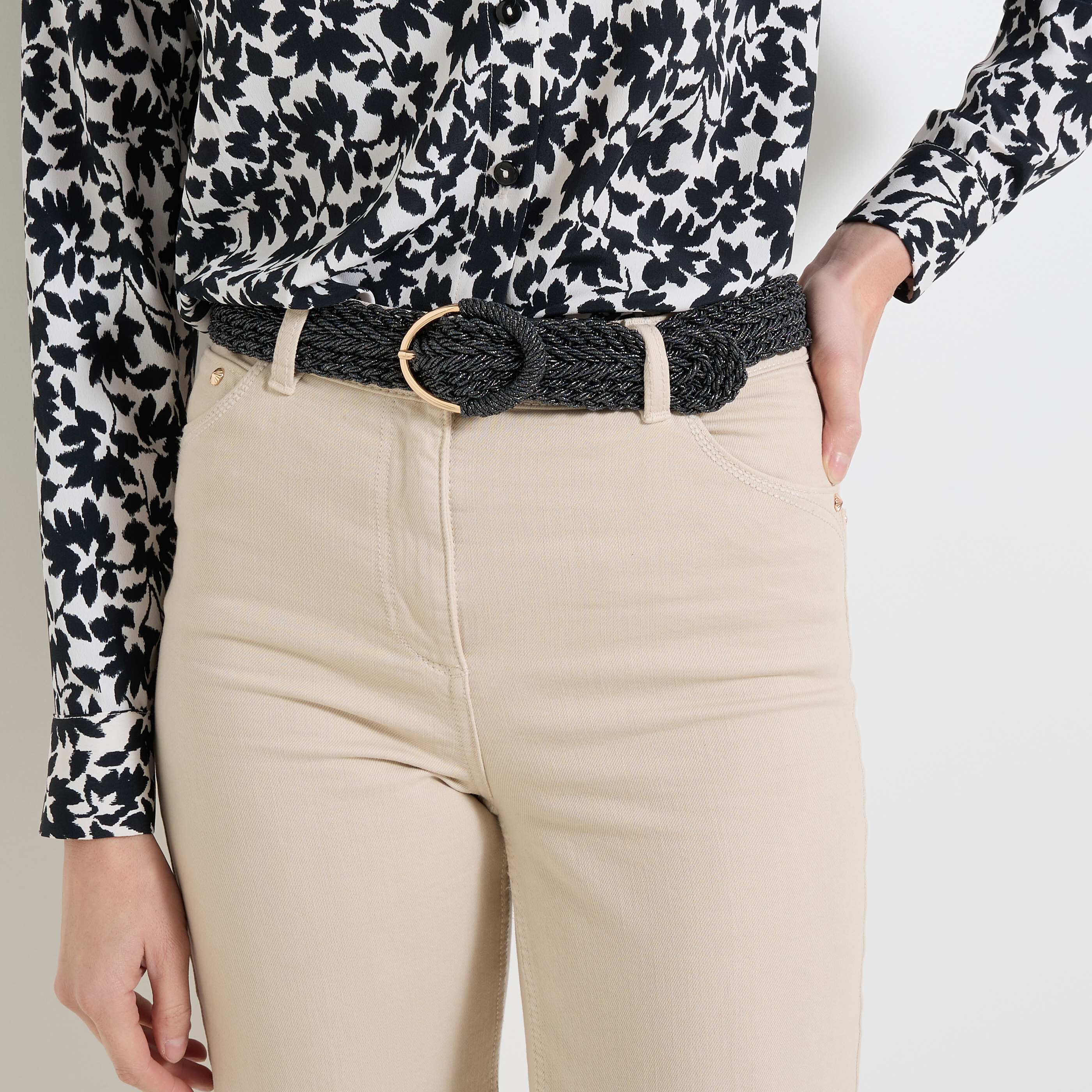 Ceinture tress&eacute;e femme