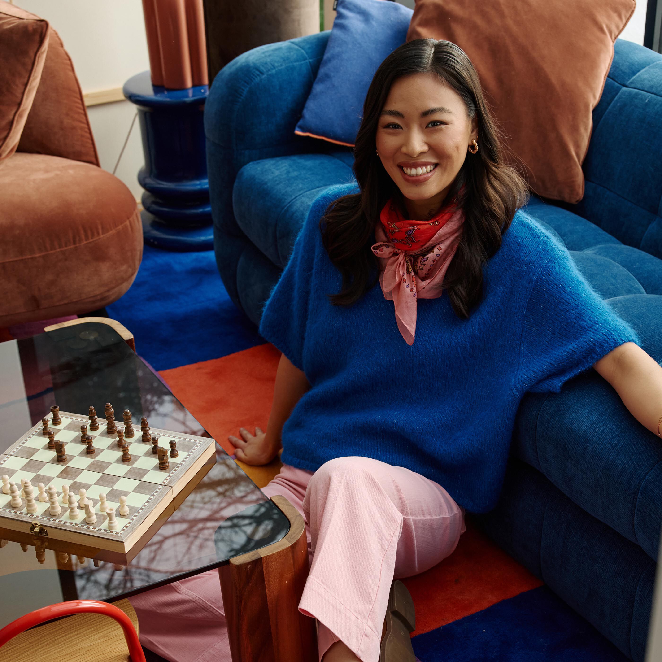 Pull manches courtes ample femme