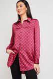 Chemise imprimée rose femme