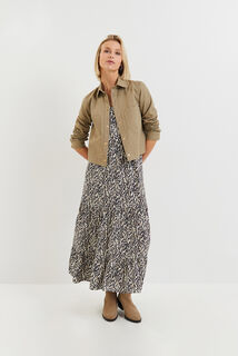 Robe longue imprimée femme