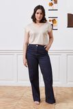 Jean large taille haute WOODSTOCK femme
