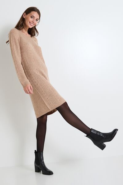 Robe pull col rond femme