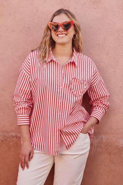 Chemise à rayures femme