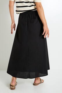 Jupe longue en popeline femme