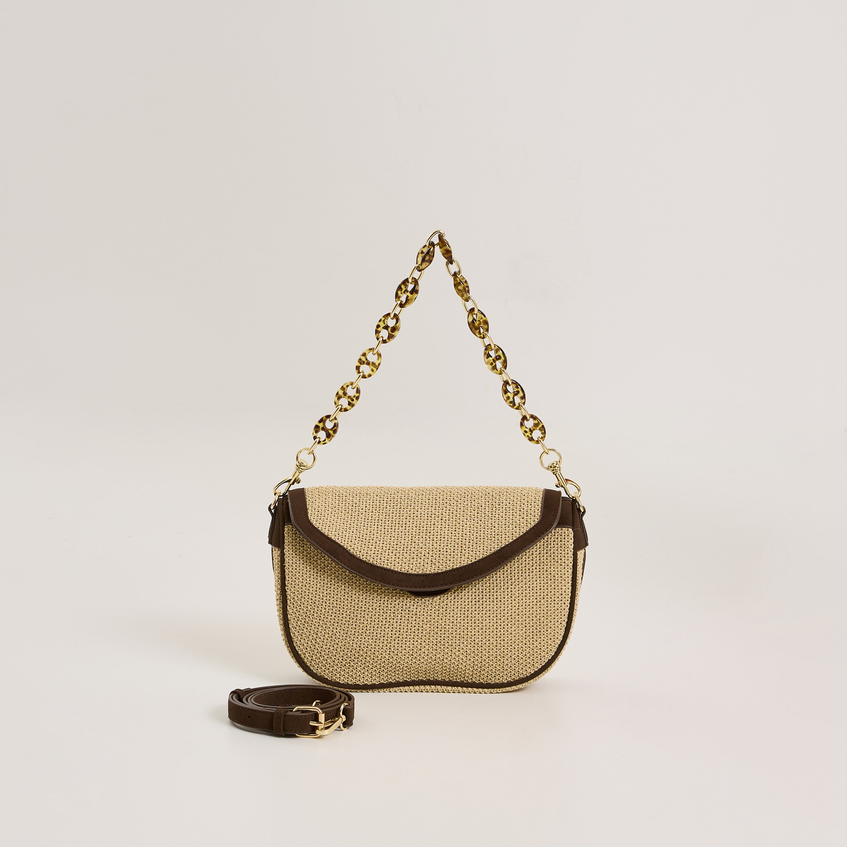 Sac tress&eacute; demi-lune femme