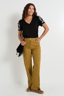 T-shirt col V femme