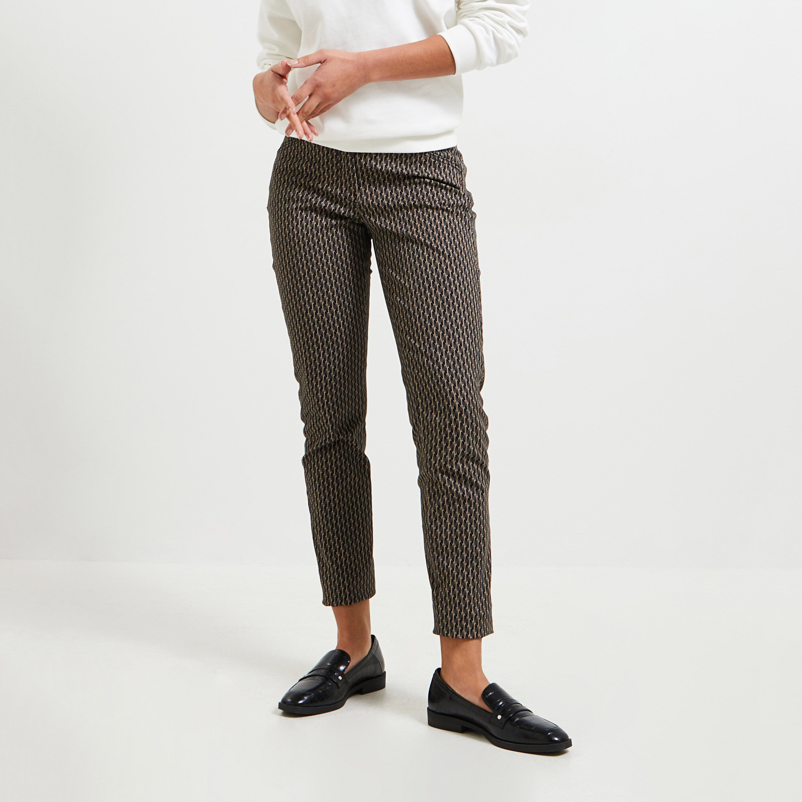 Pantalon chino imprim femme Graindemalice