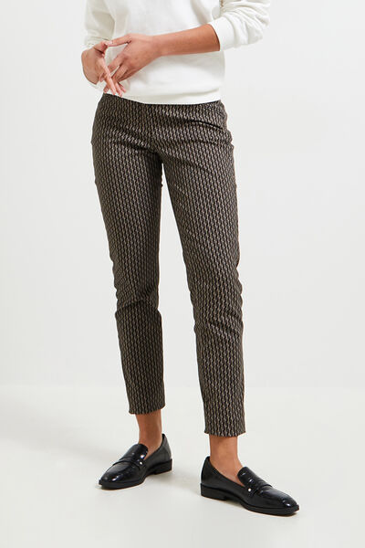 Pantalon chino imprimé femme