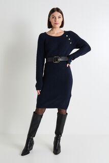 Robe pull col rond femme
