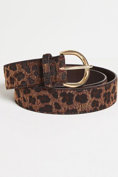 Ceinture large imprimé léopard femme