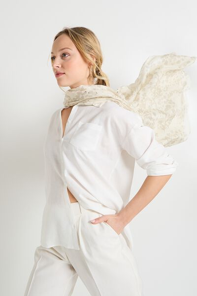 Étole longue bicolore femme