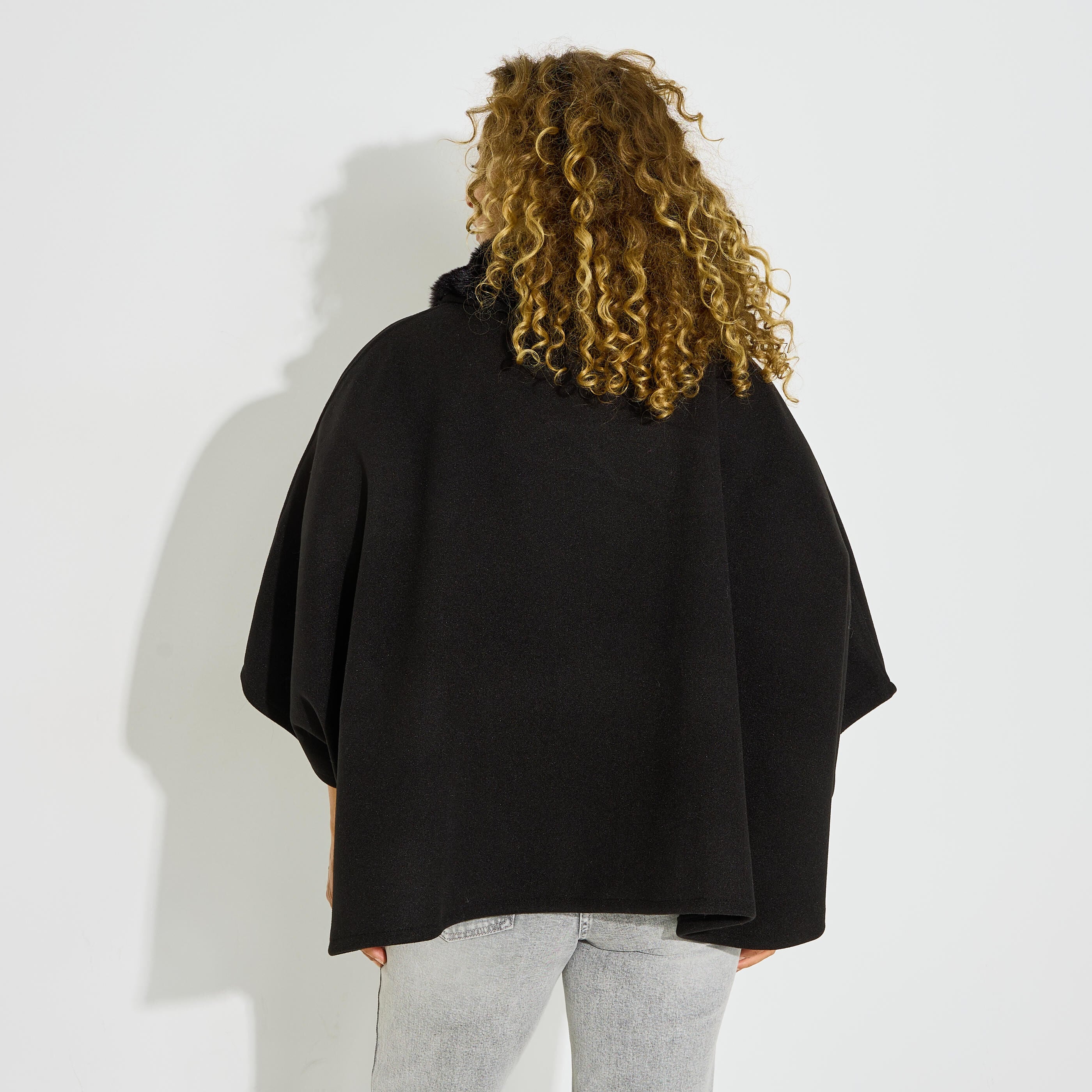 Poncho uni femme