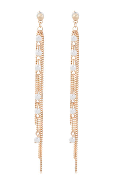 Boucles d'oreilles chaînes perles