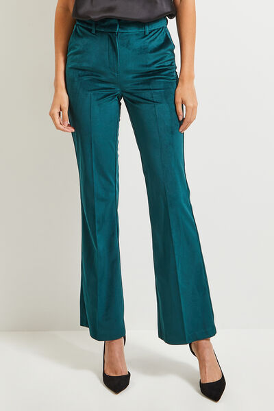Pantalon droit velours femme
