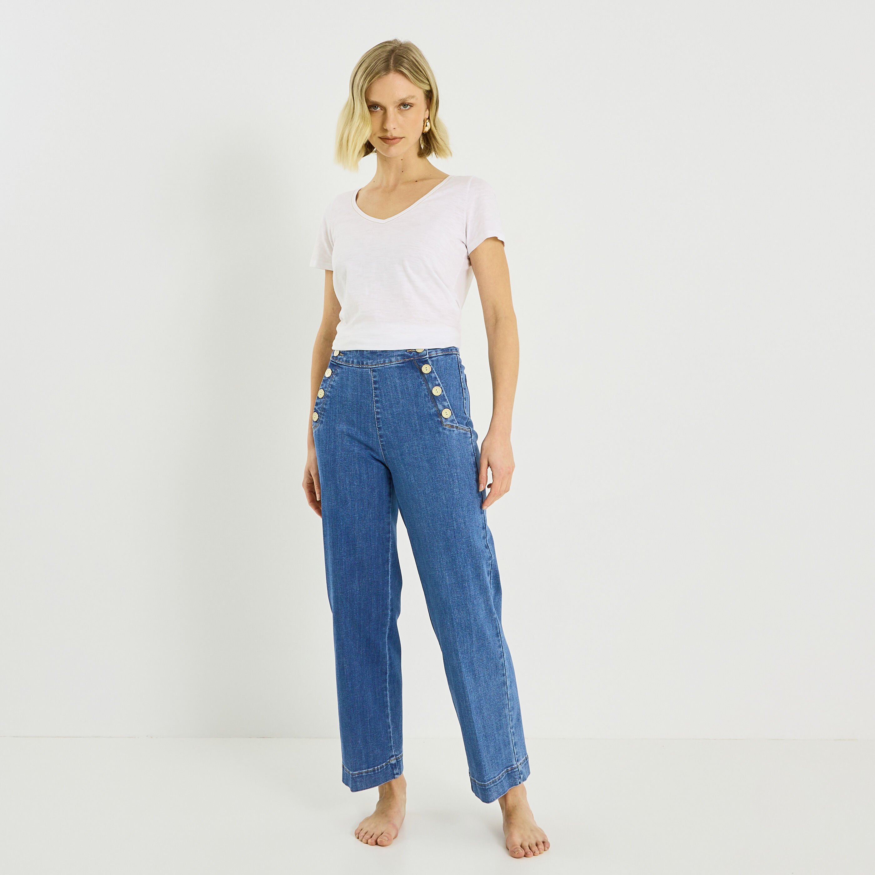 Jean flare POMPON F02 femme