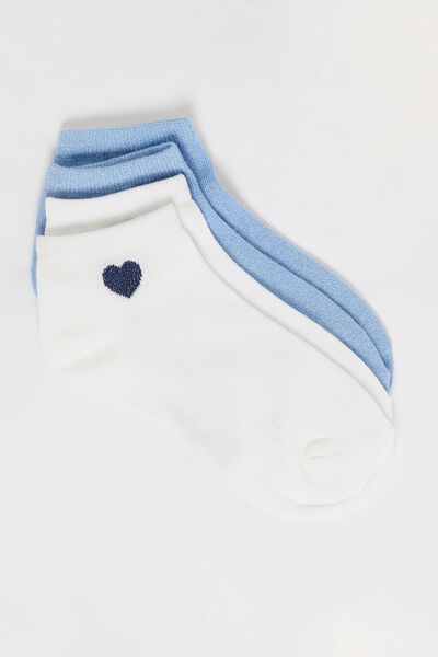 Lot de 2 soquettes motif coeur