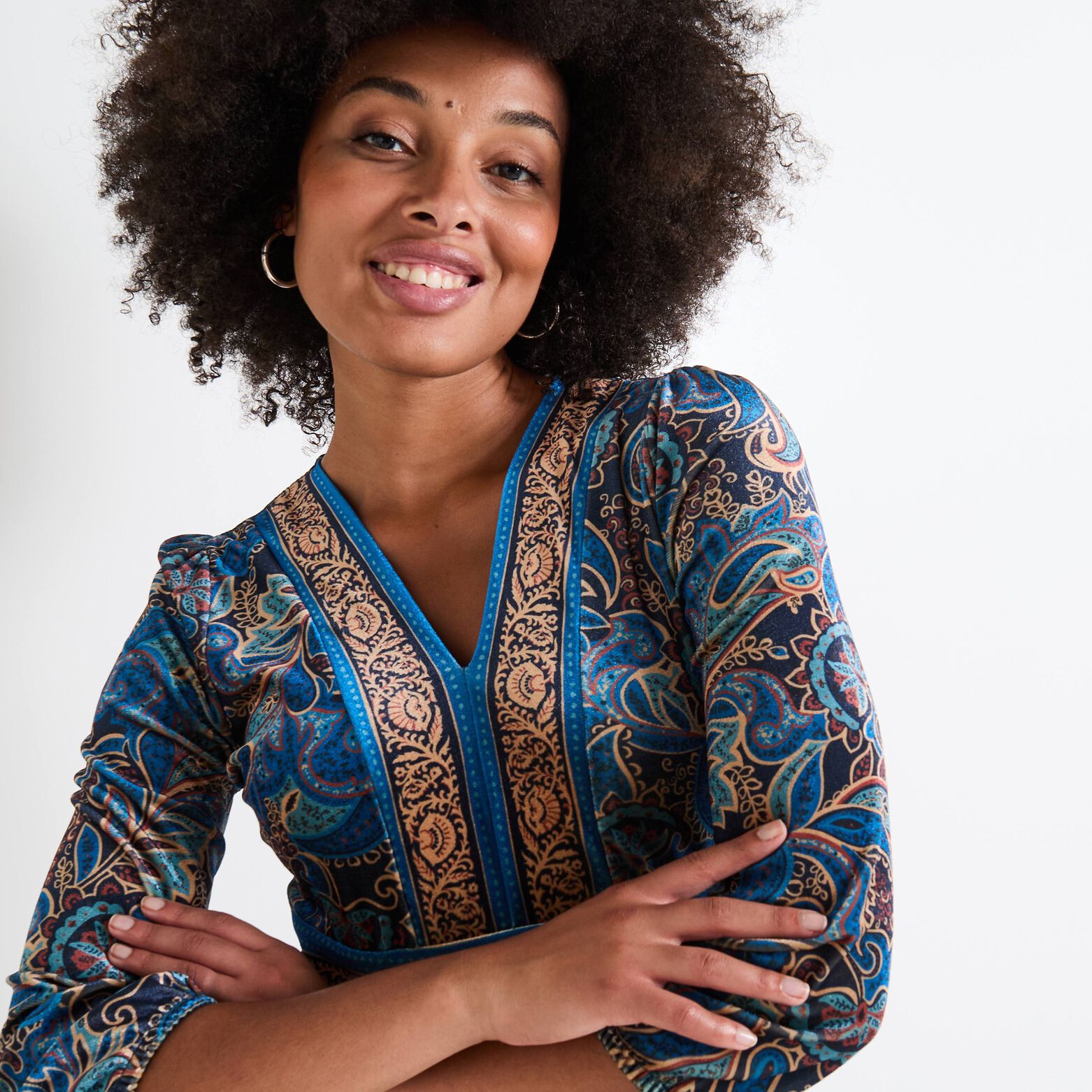 Robe col V femme