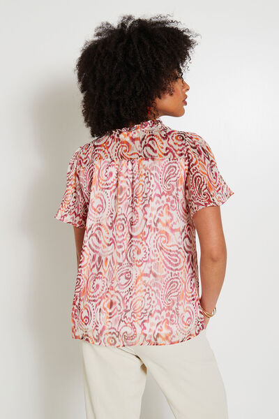 Blouse col V femme