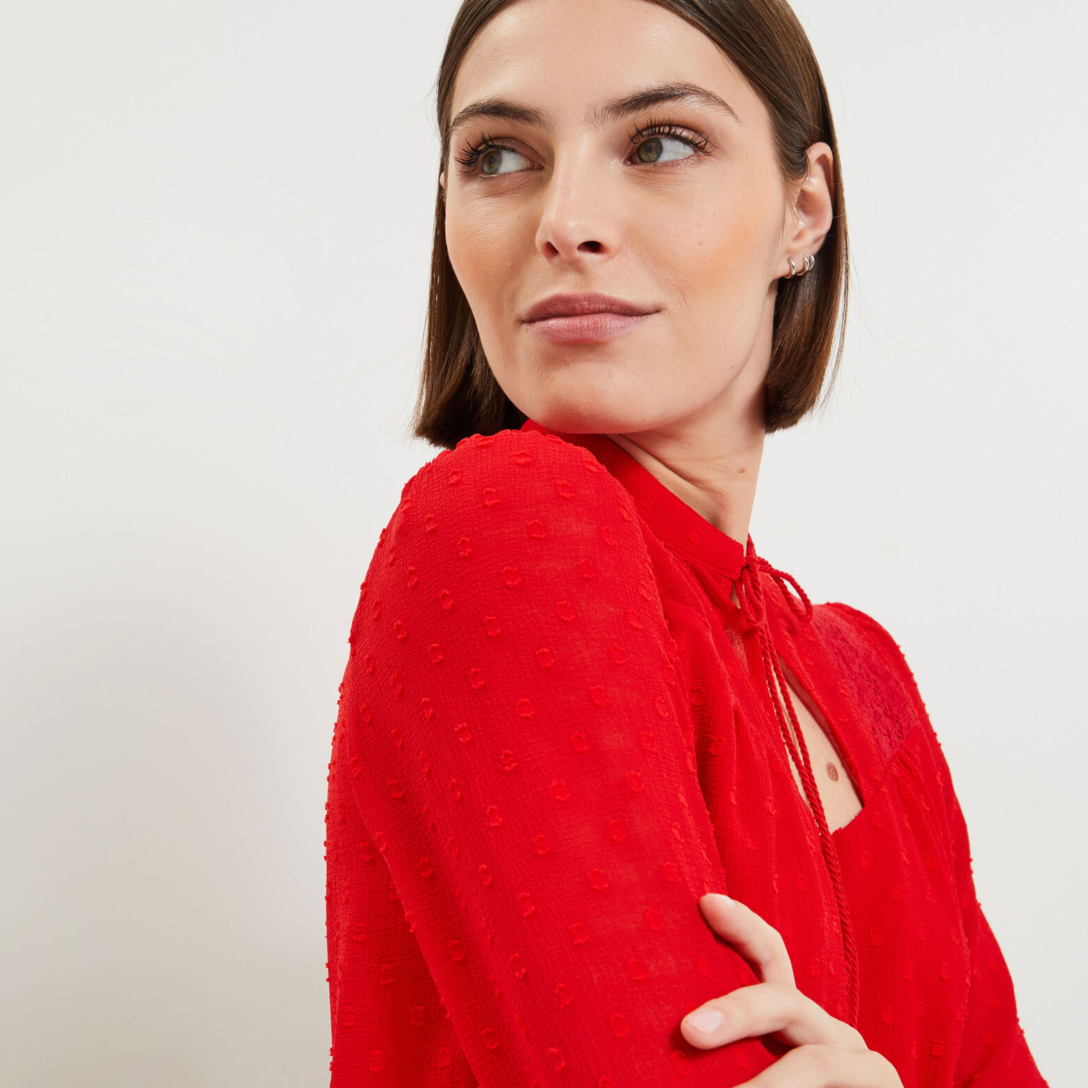 Blouse plumetis femme