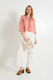 Blouse col V femme