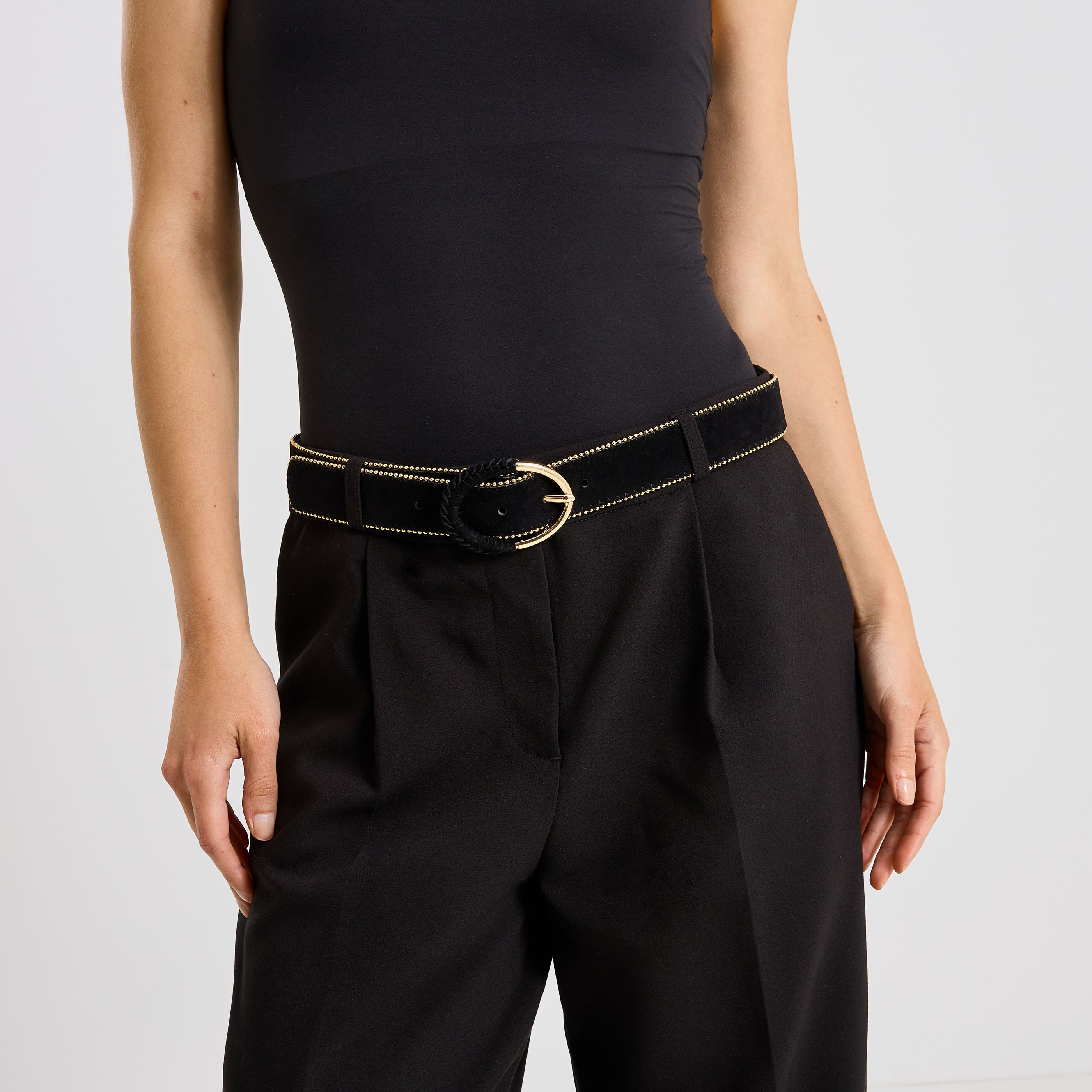 Ceinture cuir ajustable femme