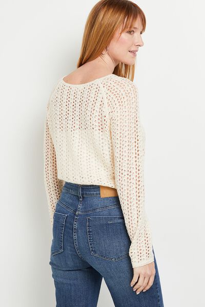 Pull en crochet femme