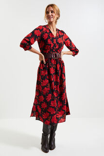 Robe mi-longue femme