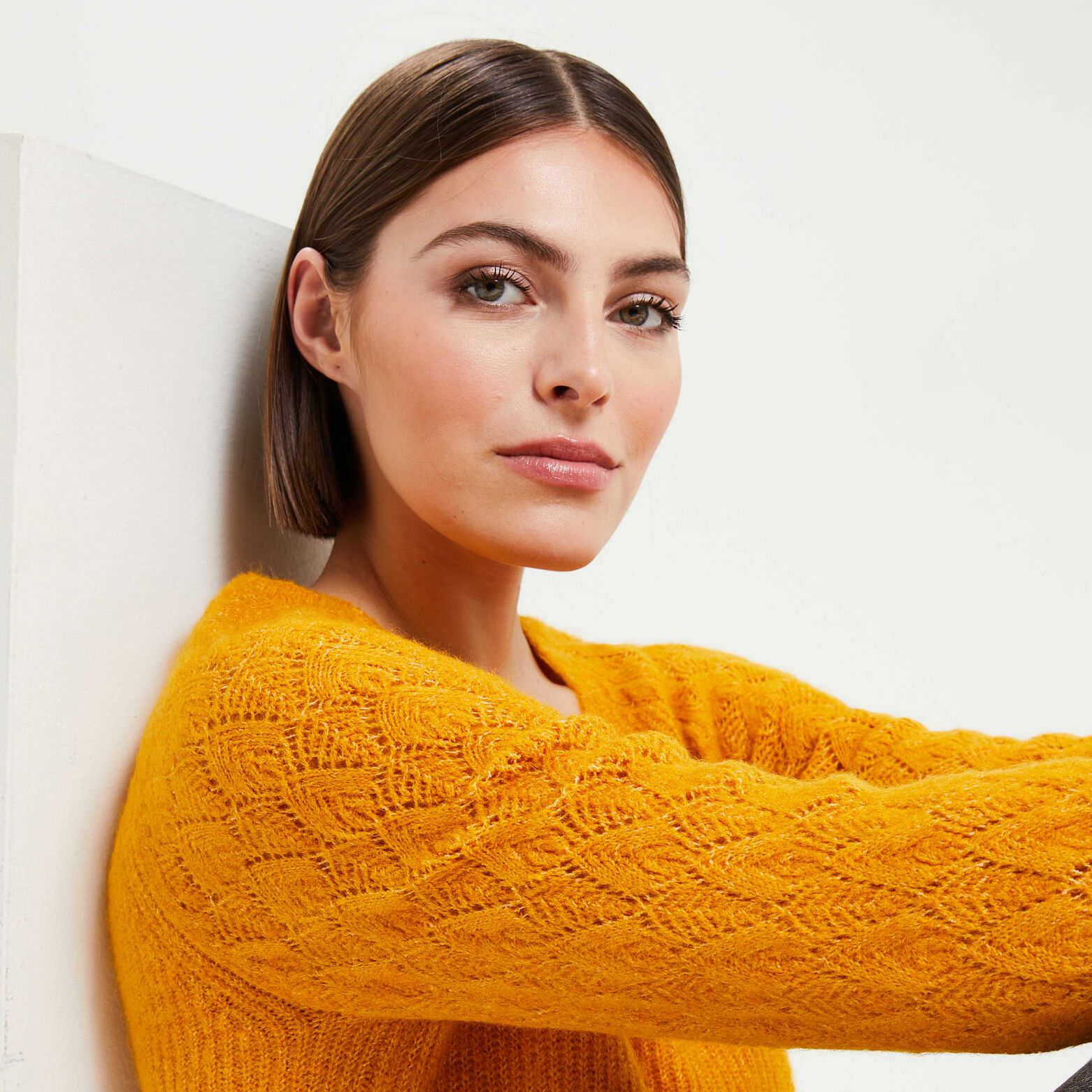 Pull maille ajourée femme