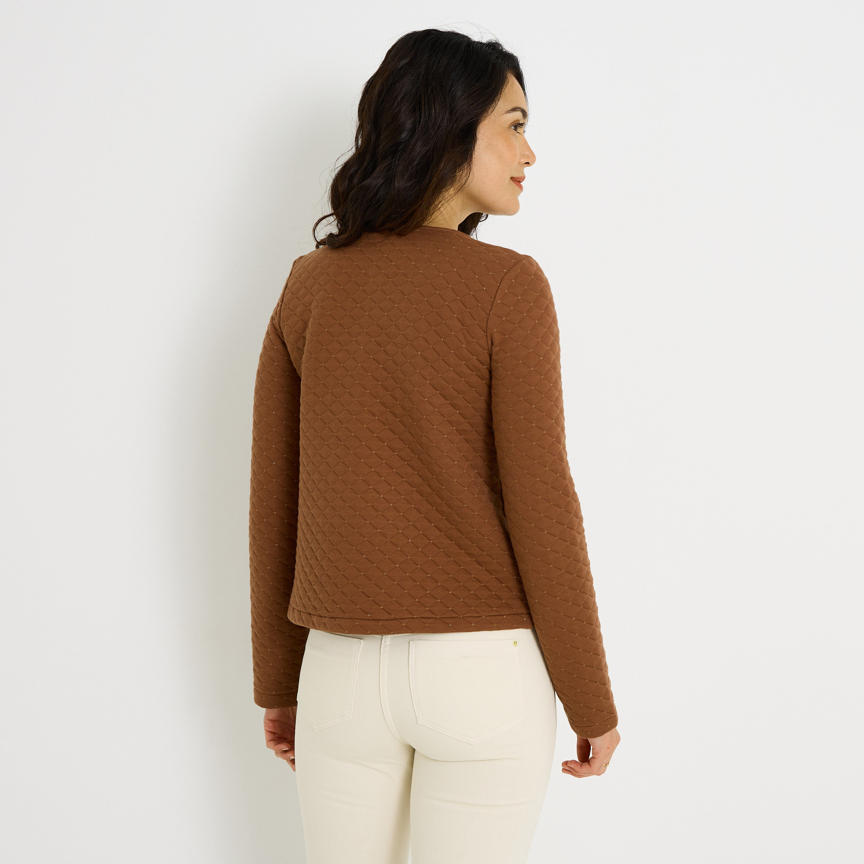 Veste en maille matelass&eacute;e femme 