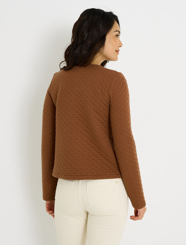 Veste en maille matelass&eacute;e femme 