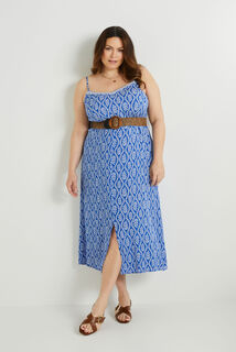 Robe longue imprimée femme