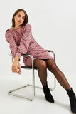 Robe maille imprimée femme