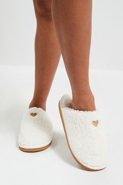 Chaussons en bouclette femme