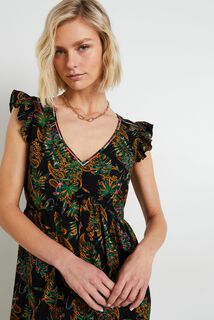 Robe longue imprimée femme