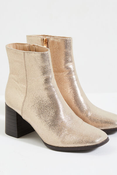 Bottines dorées femme