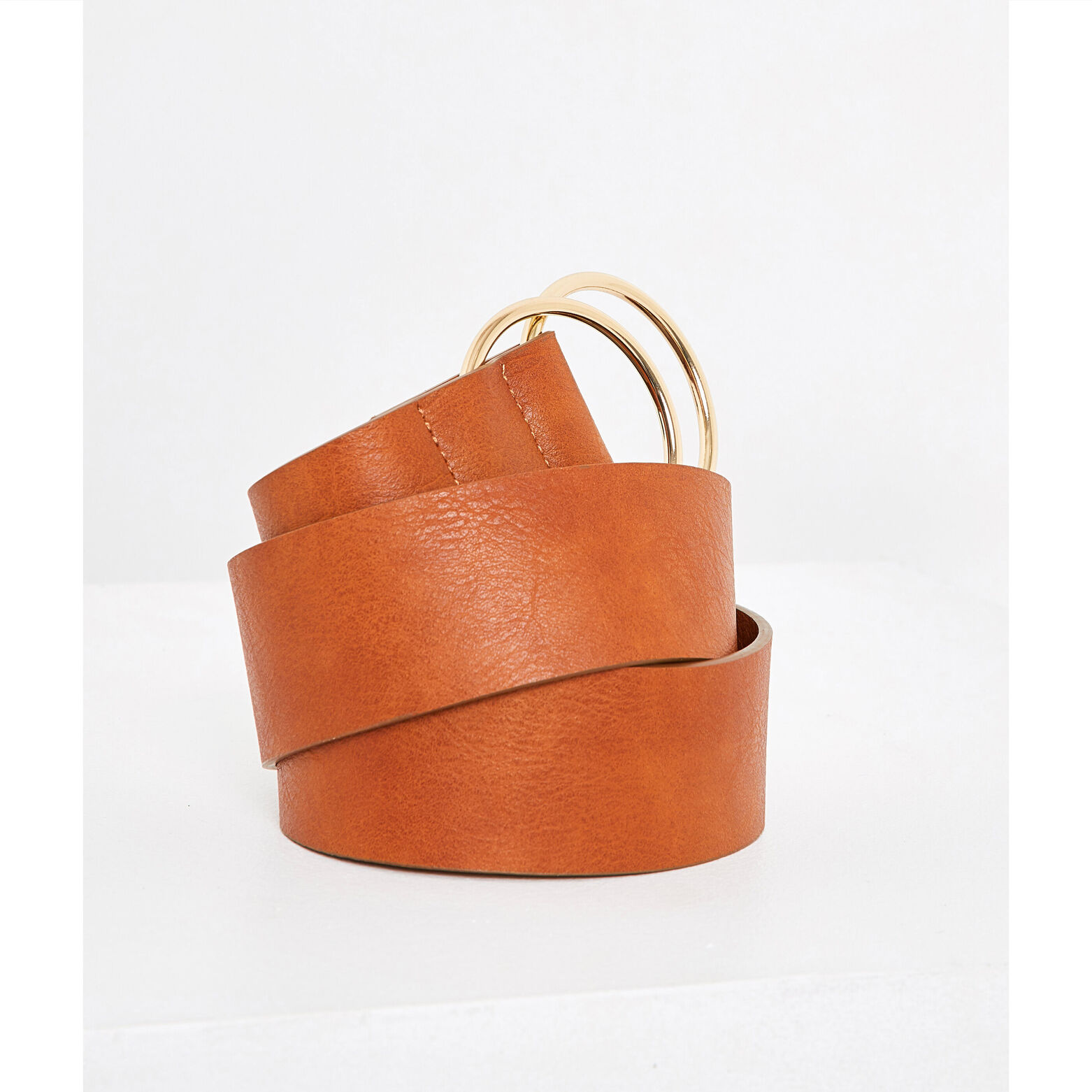 Ceinture large double boucle femme